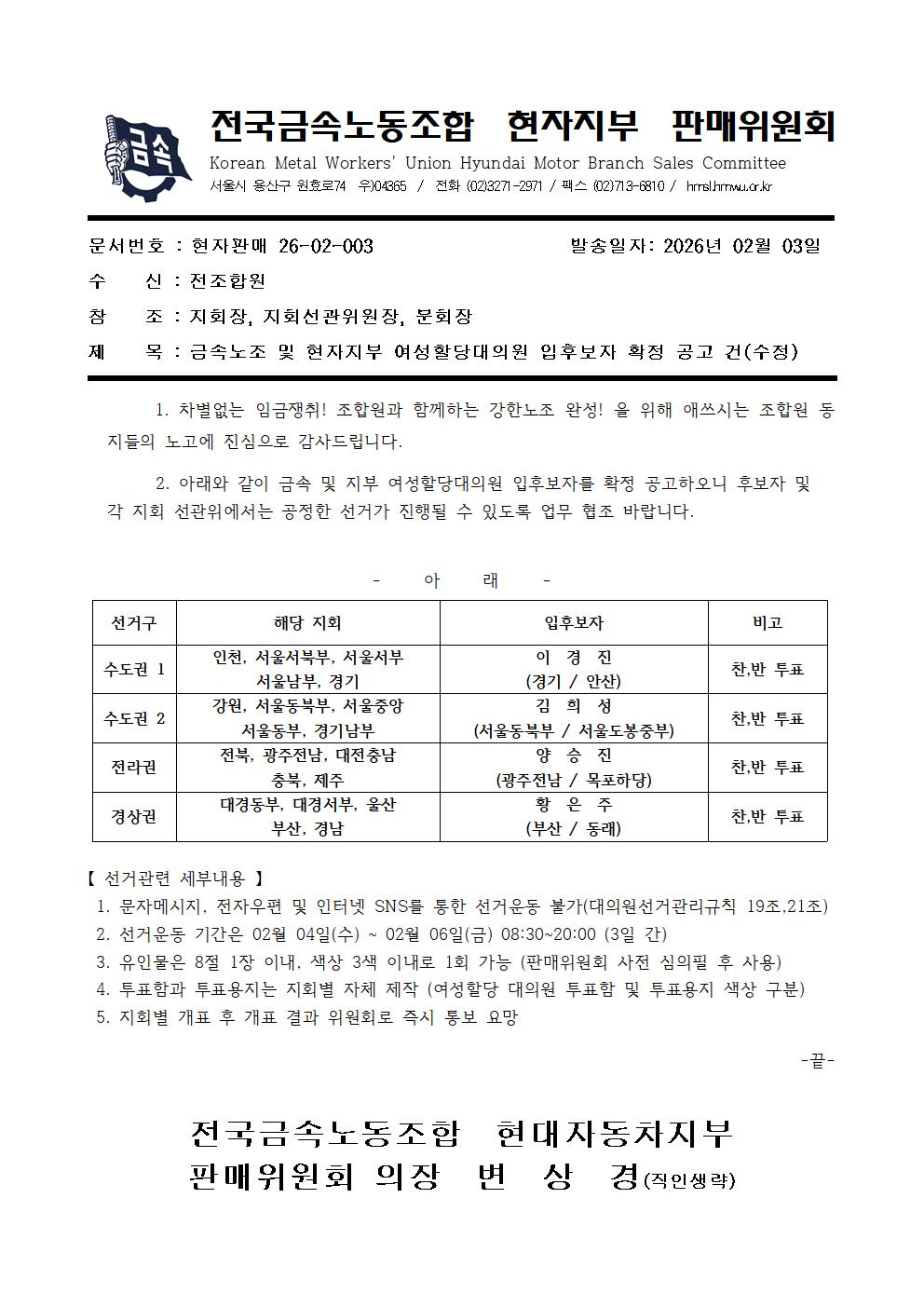 현대자동차 노동조합 경남지회